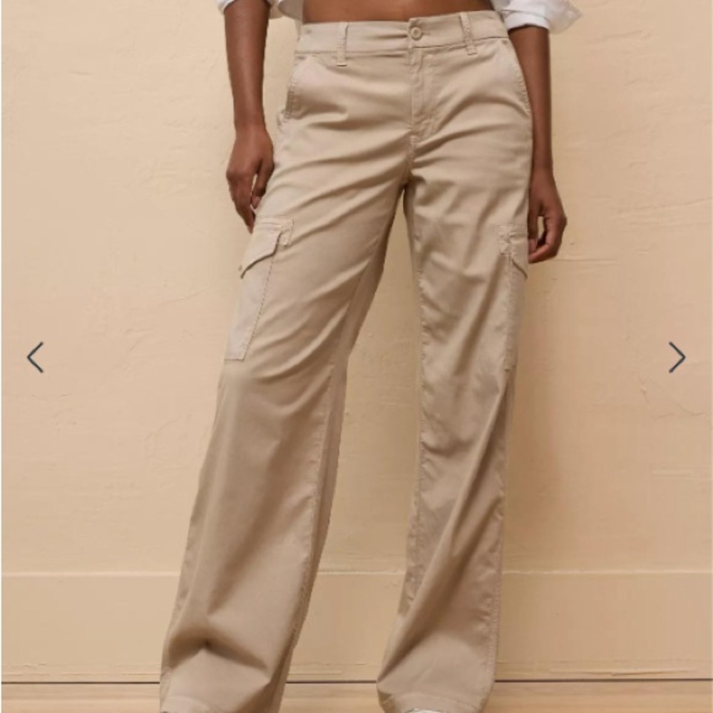 American Eagle Dreamy Drape Mid Rise Stretch Cargo Pant SZ 6 Short NWT - Grey